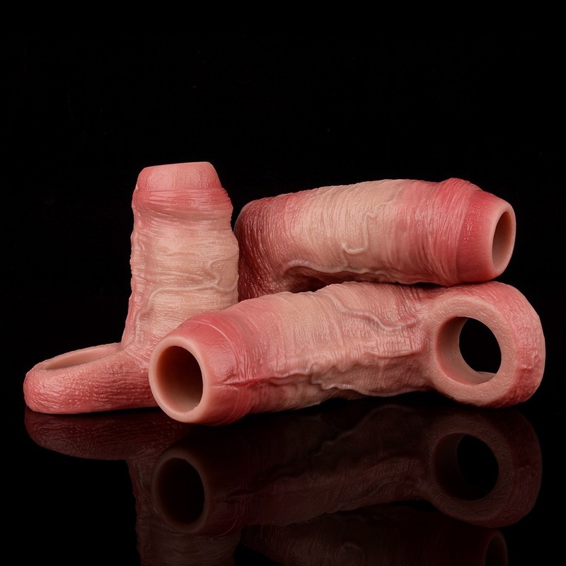Bigger-Male-Cock-Girth-Enlarger-Enhancer-Penis-Extension-Extender-Sheath-Sleeve gallery