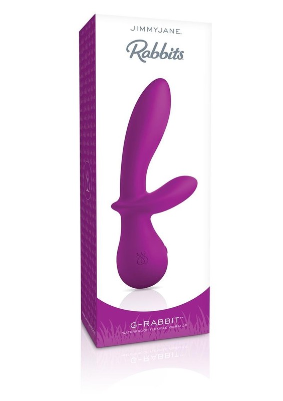 JimmyJane G-Rabbit Rechargeable Silicone Flexible Rabbit Vibrator -Purple