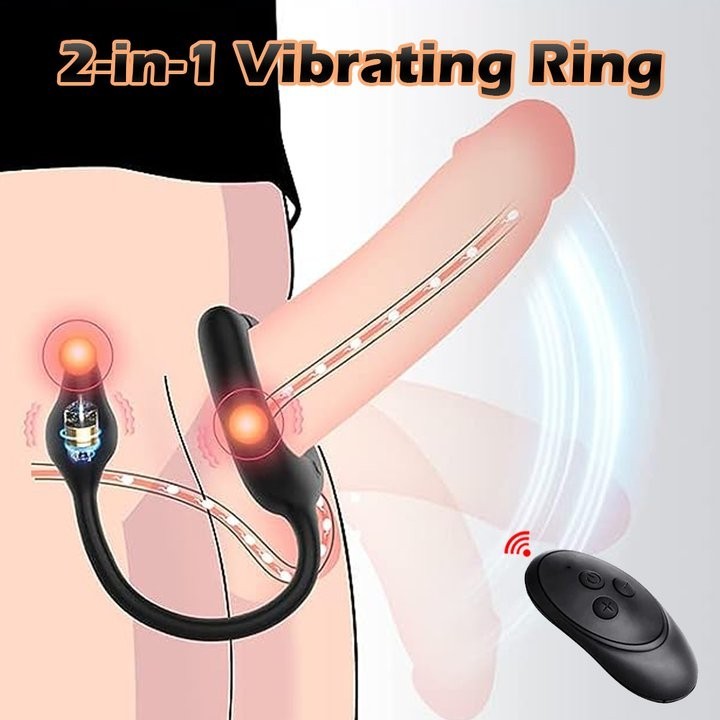 Prostate Vibrating Massager Penis Ring Anal Bead Plug G-spot Sex Toys Women Men
