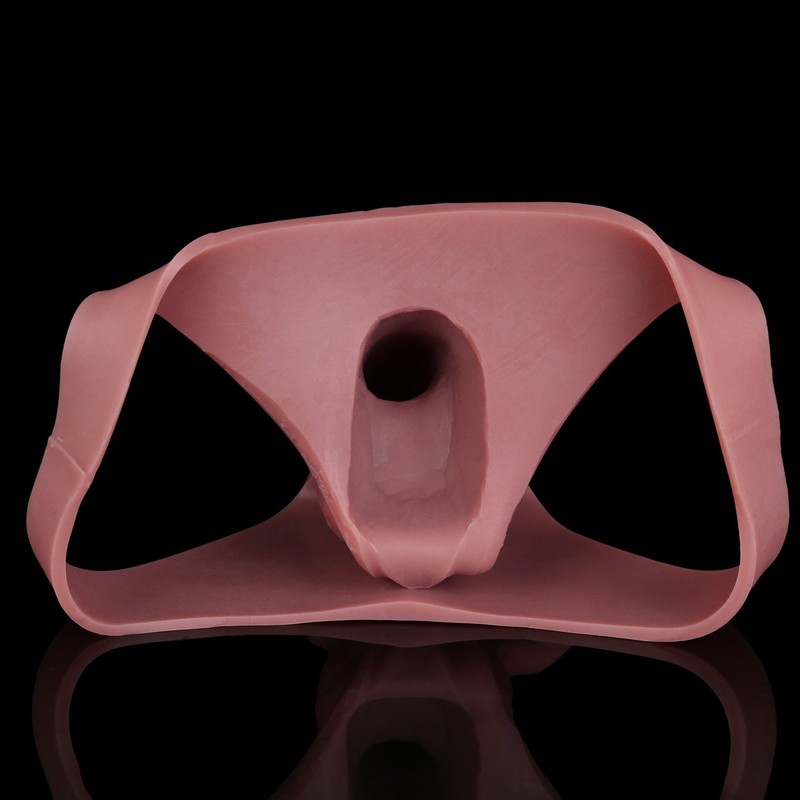 Male Enhancement Hollow Penis Panties Cock Girth Extension Sleeve Sex Underwear gallery