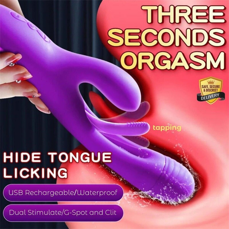 Patting Rabbit Vibrator Dildo G-spot Clit Massager Finger Sex Toys For Women