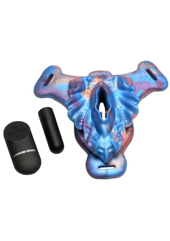 Creature Cocks Siren Snatch Vibrating Strap-On – Rechargeable Bullet, Adjustable