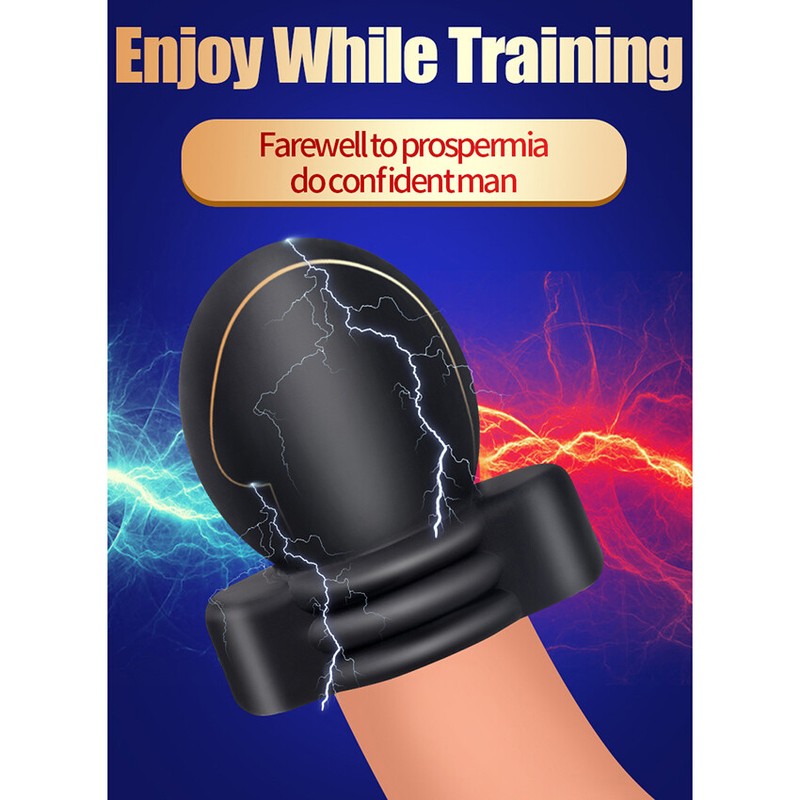 Electro Penis Head Stimulation Male Masturbator Glans Vibrator For Men Sex Toy gallery