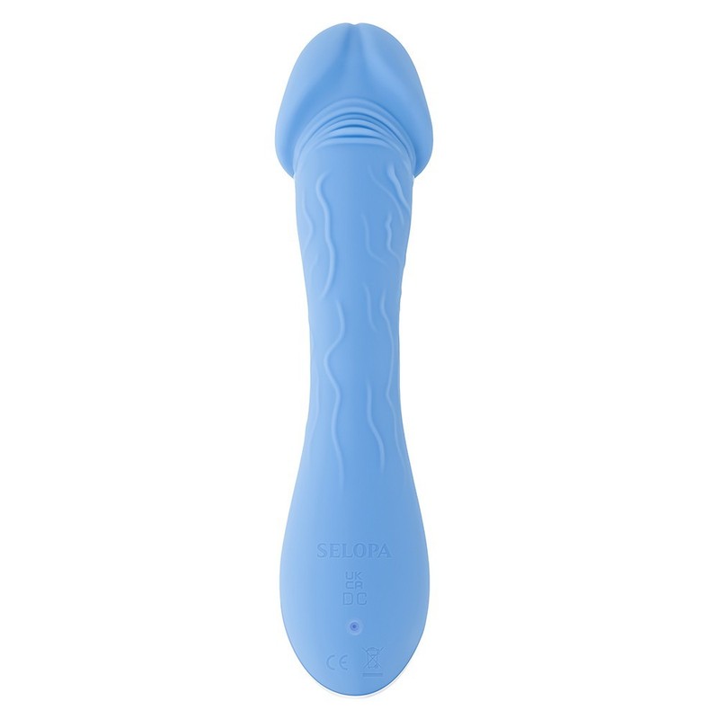 Selopa Dainty Dick Vibe Blue - Silicone Rechargeable Phallic Vibrator gallery