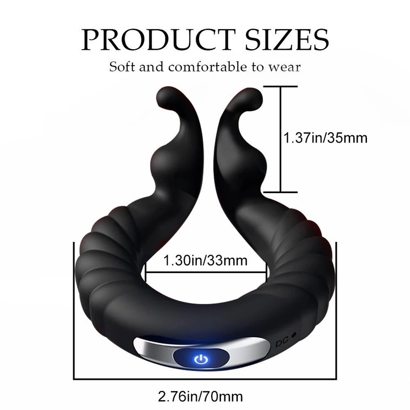 Vibrating Cock Rings Adjustable Penis Ring Silicone Rechargeable For Men Sex Toy gallery
