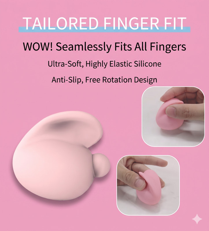 Fingertip Vibrator Clitoral Stimulator Handheld Finger Massager Waterproof Quiet