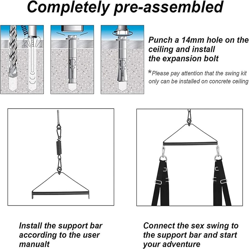 Adult Sex Swing and 360° Spinning Indoor Swivel Swing Set Premium Stand Toys SM gallery