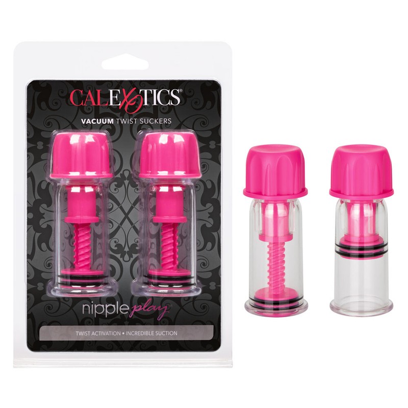 Cal Exotics Nipple Play Vacuum Twist Suckers Pink – Nipple Pump