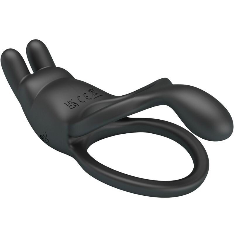 Pretty Love Seth - Black Rabbit Vibrating Double Phallic Ring gallery
