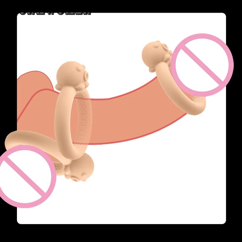 Penis Ring Locking Rings Delay Ejaculation Bondage Lock For Men Adult Sex Toys gallery