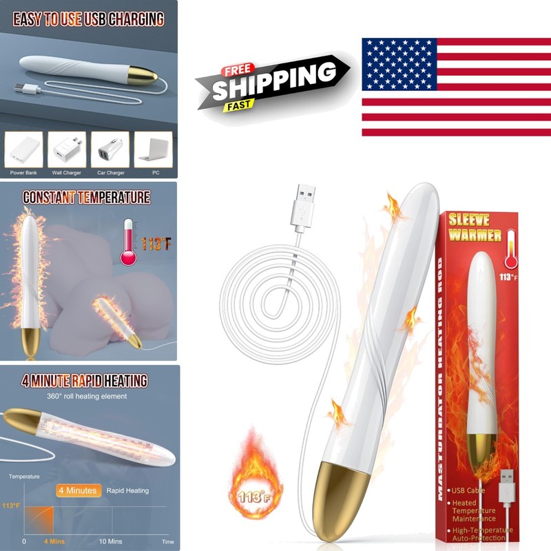 Sex Toy Warmer USB Heating Rod for Male Toys 113 F High Temperature Maintenance