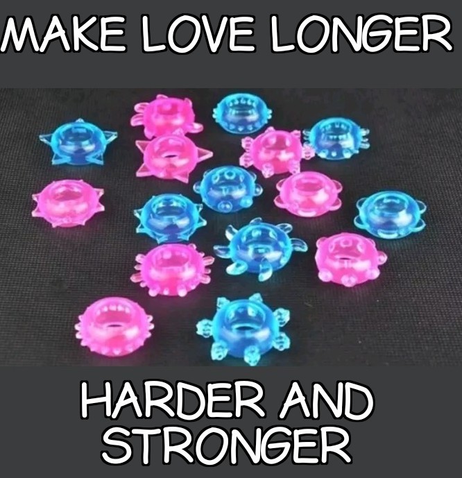 Cock Rings 8 Pack Strong Spiked Stay Hard Erection Men Sexual Penis Health