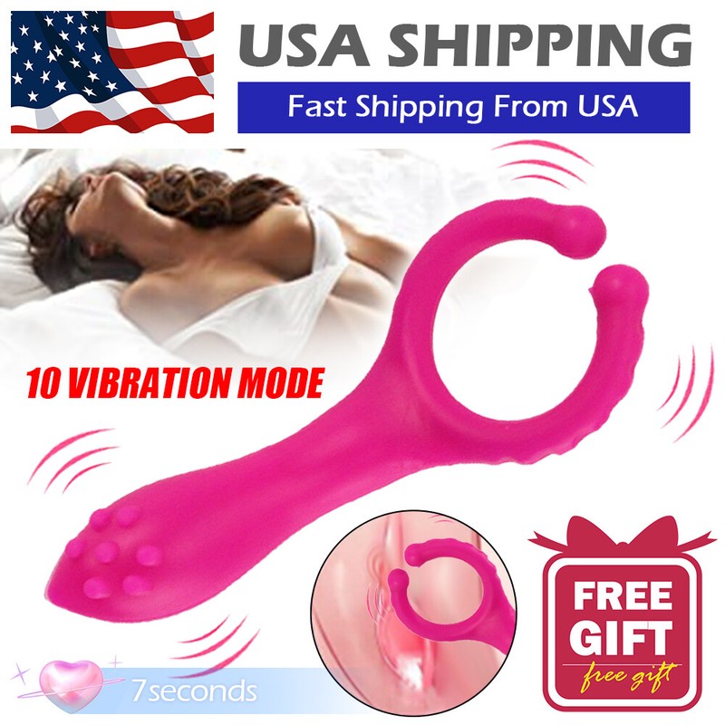Men Penis Cock Ring G-spot Dildo Massager Sex Toy For Women-Couples Vibrator