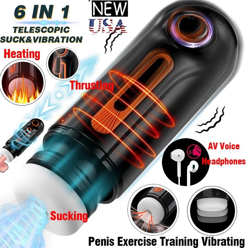 Male Masturbators Automatic Sucking Heating Cup Adult Sex Toys Masterbaters Men