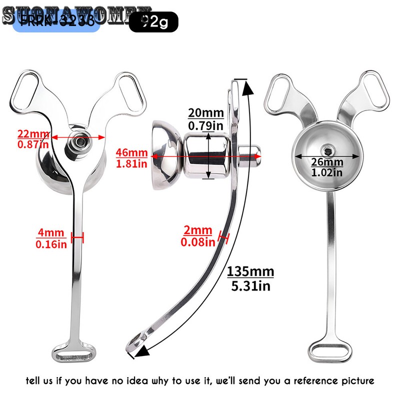 Detachable Clitoris Inverted Chastity Belt Cage with Elastic Adjustable Strap gallery