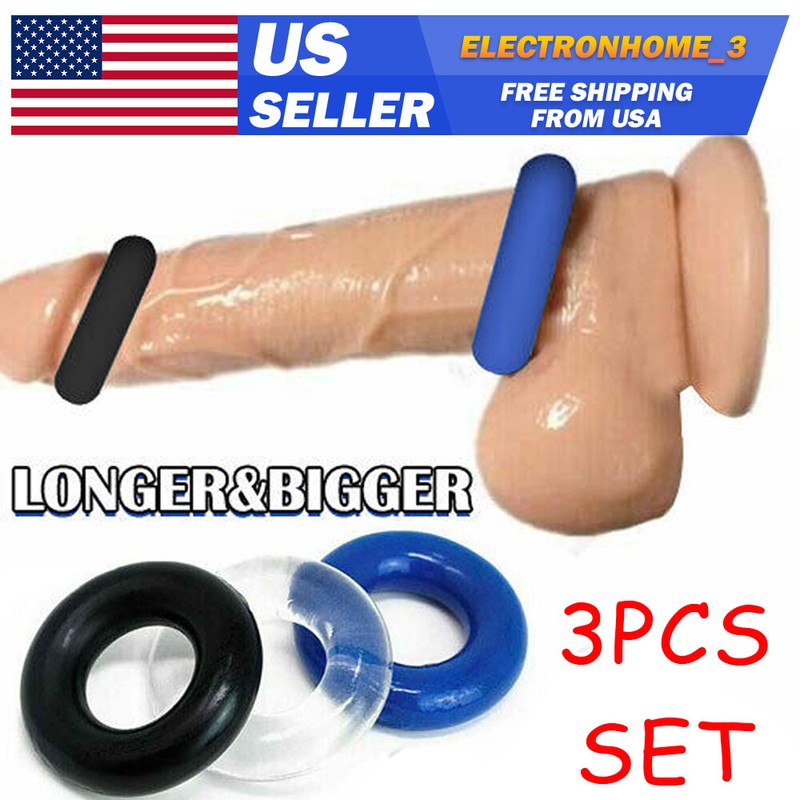 3PCS Cock Ring Super Strong Stretchy Stay Harder-Penis Rings Cockring For-Men