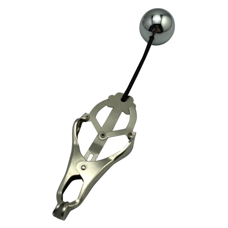 Breast-Nipple-Clamps-Clitoris-Clips-Weights-Ball-BDSM-Bondage-Sex-Toy-Woman-Male gallery
