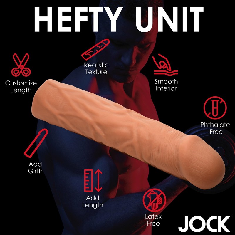 Jock Extra Long 3" Penis Extension Sleeve for Men & Couples. Gain Size in gallery