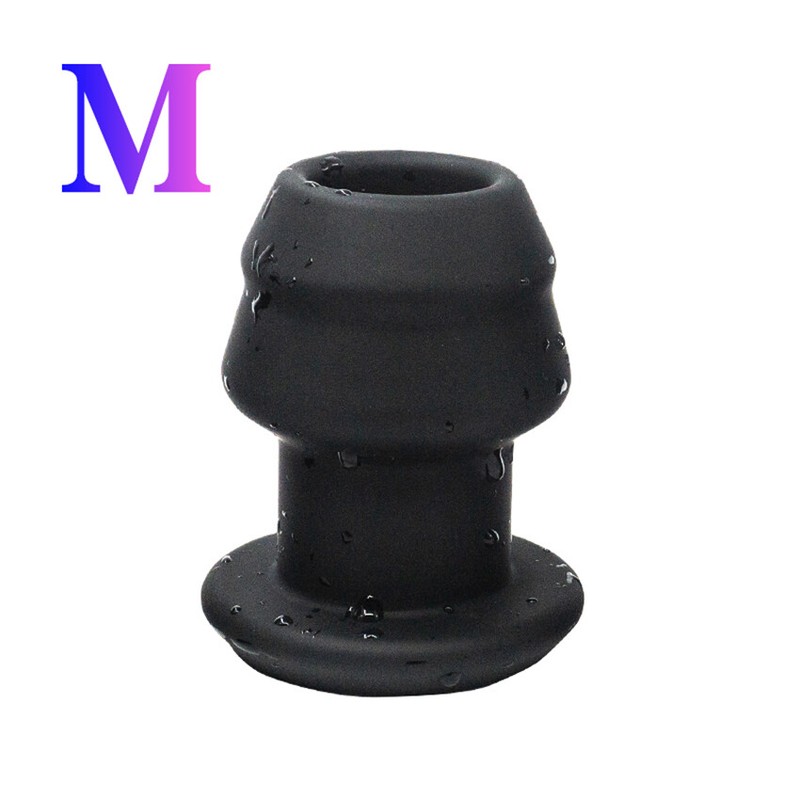 Hollow Anal Butt Plug Open Anus Black Tunnel Dildo Comfort Deep Probe Sex Toys