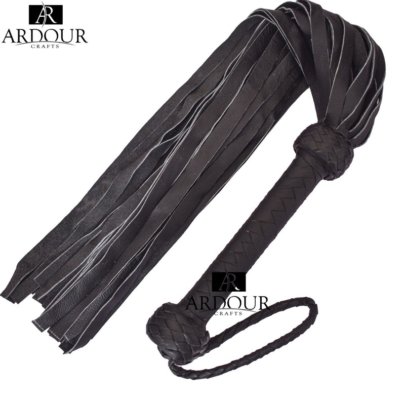 Handmade Leather Flogger Roleplay Costume Accessory for Display Cospla Collectio gallery