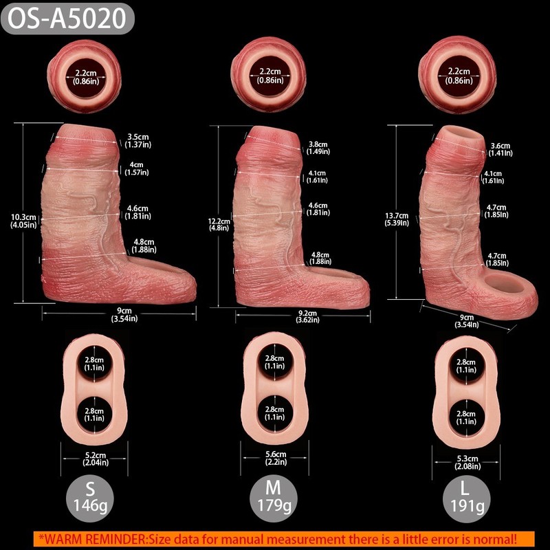 Bigger-Male-Cock-Girth-Enlarger-Enhancer-Penis-Extension-Extender-Sheath-Sleeve gallery