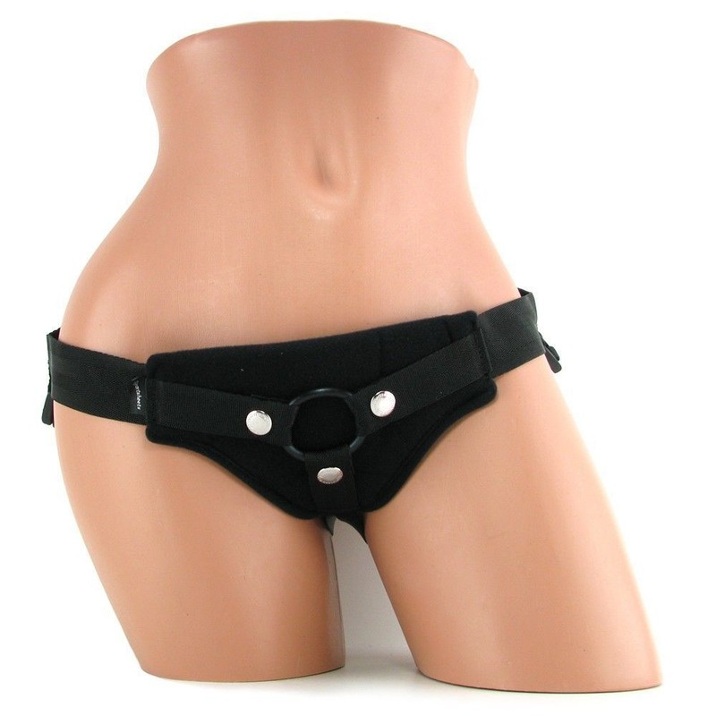Sportsheets Divine Diva Black Plus Size Strap-On w/ 3 O-Rings Harness