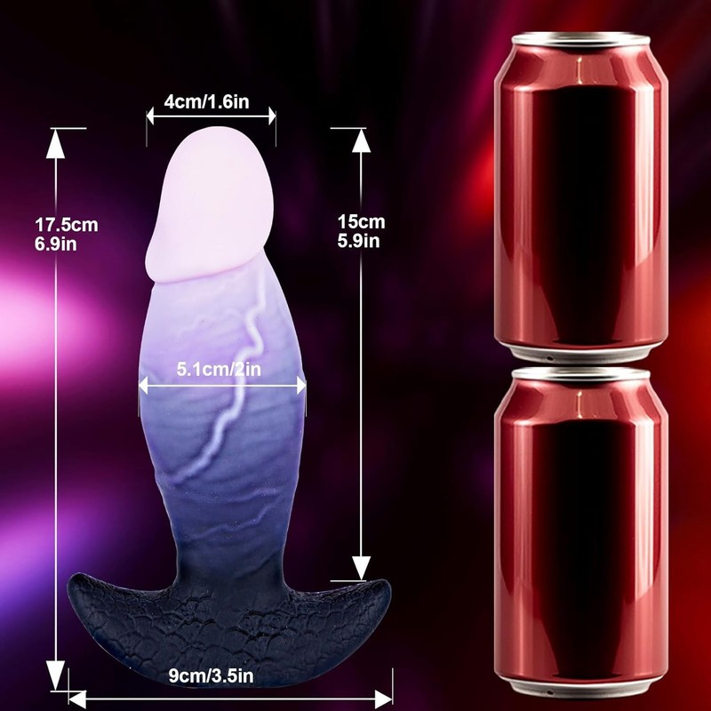 Soft Silicone Realistic Large Thick Dildo Butt Plug, Wearable Fantasy