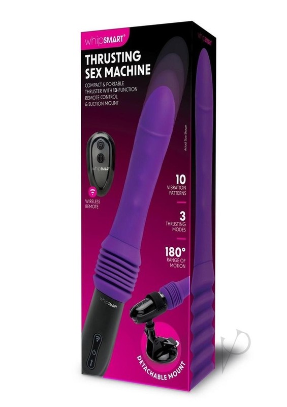 WhipSmart Thrusting Rechargeable Silicone Sex Machine with Remote Control –
