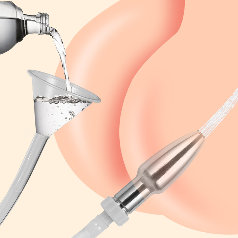 Shower Cleansing Vaginal Anal Enema Colon Douche System Connect Bottle&Funnel gallery