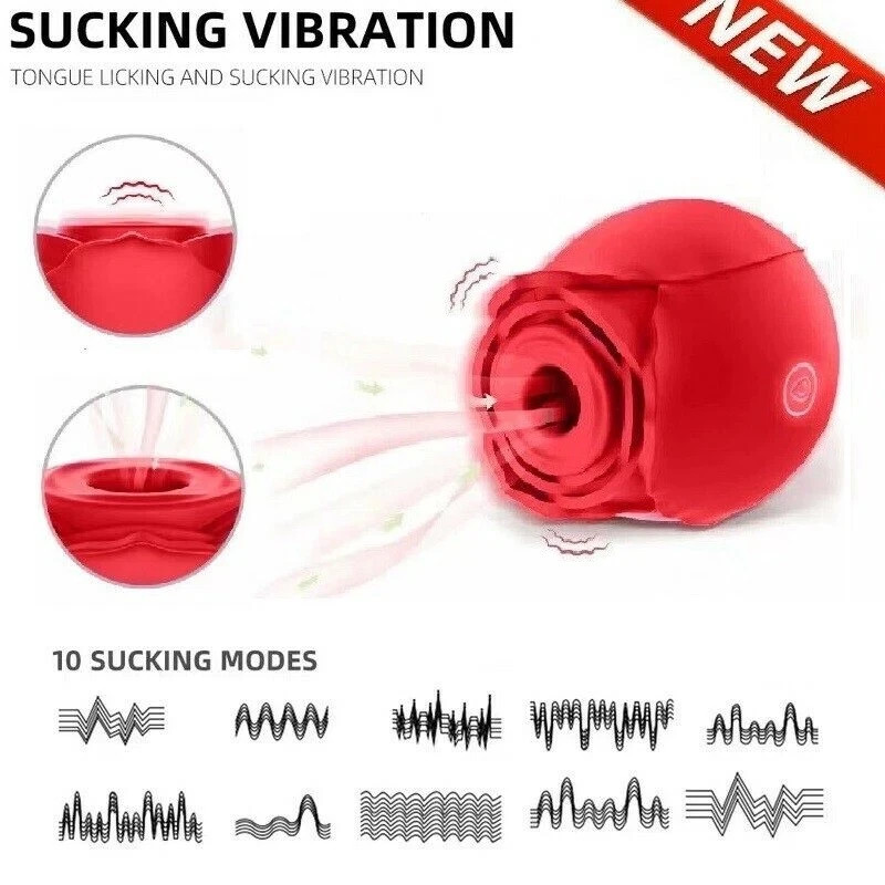 10-speed Rose Vibrator G-spot Dildo Clitoral Sucking For Women Sex Toys gallery
