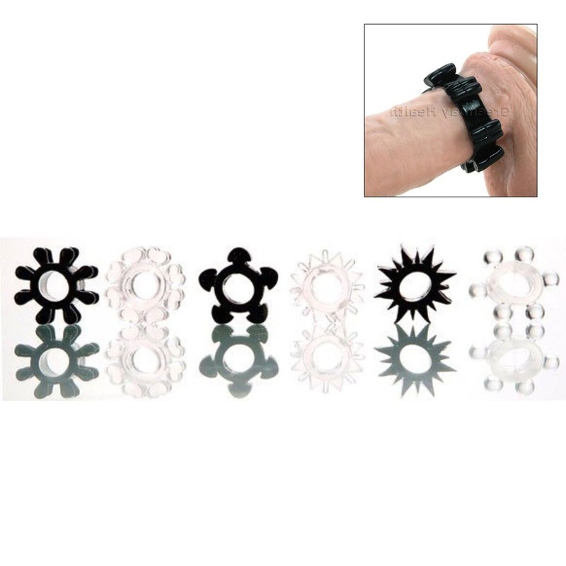 6PK Hung Pleasure Stars Jelly Stretchy Penis Prolong Cock Rings