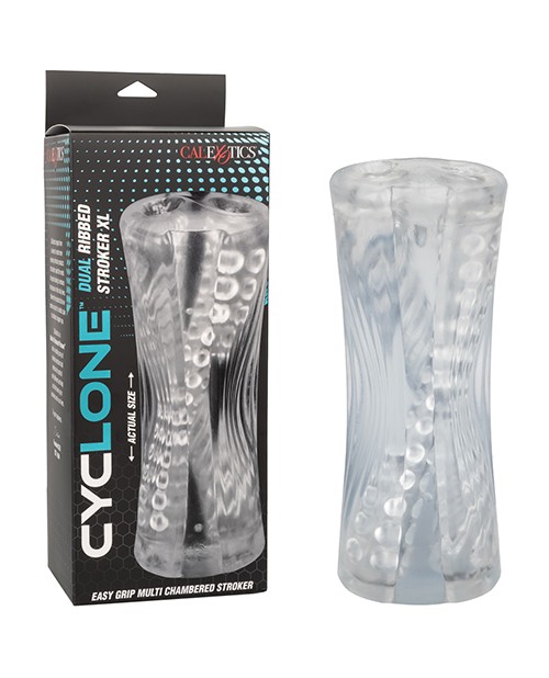 Cyclone Dual Ribbed Stroker XL – Clear