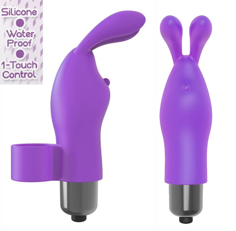 Silicone Vibrating Finger Clit Rabbit Vibe Waterproof Bullet Massager for Women