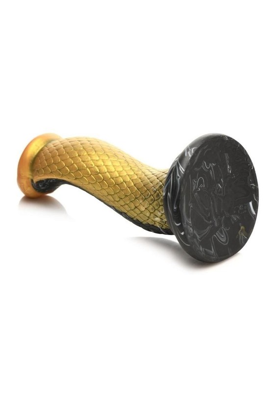 Creature Cocks Golden Mamba Silicone Dildo - Gold/Black gallery