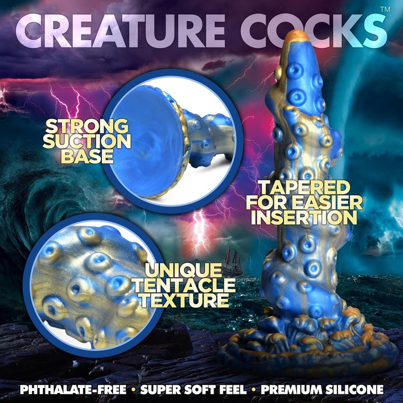 CREATURE COCKS Lord Kraken Tentacled Silicone Dildo for Men, Women, & Couples. gallery