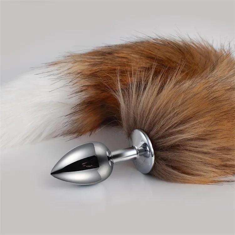 False Fox Tail With Metal Anal-Butt Plug Buttplug Cosplay Game Toy Games Romance gallery