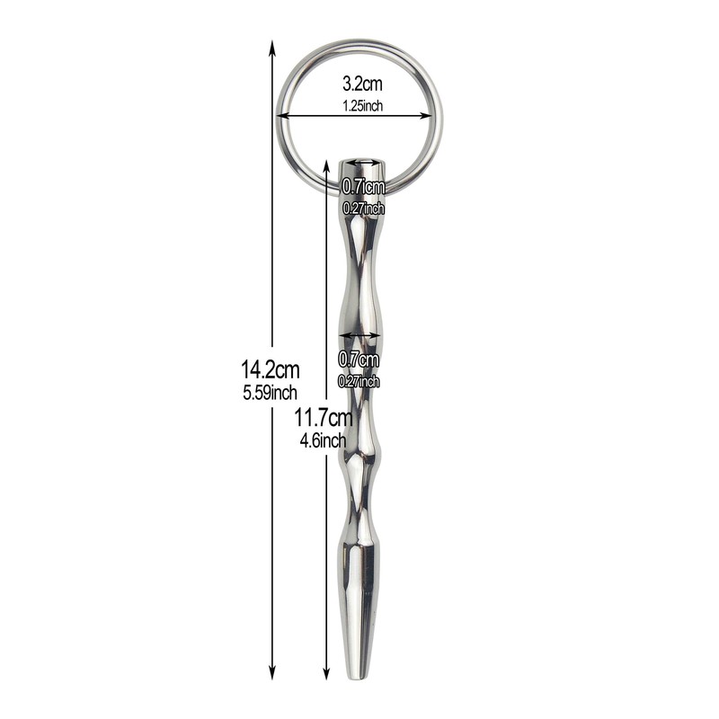 O-Ring Stainless Steel Urethral Sounding Plug Dilator Stretching Rod Penis Plug gallery