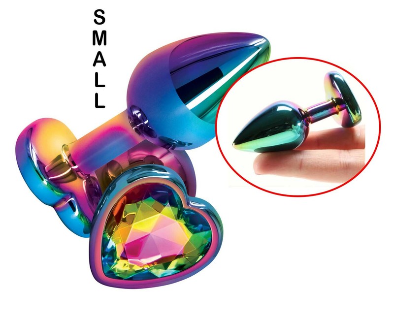 Woman Jewel Metal Butt Plug Orgasm Stimulator Multi-Color Anal Trainer Sex Toy