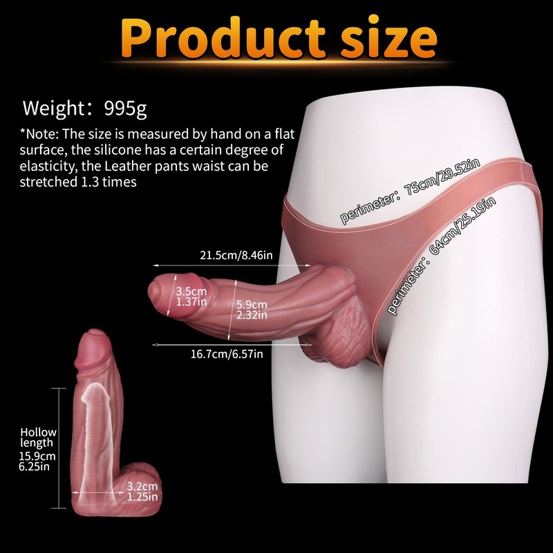 Male Enhancement Hollow Penis Panties Cock Girth Extension Sleeve Sex Underwear gallery