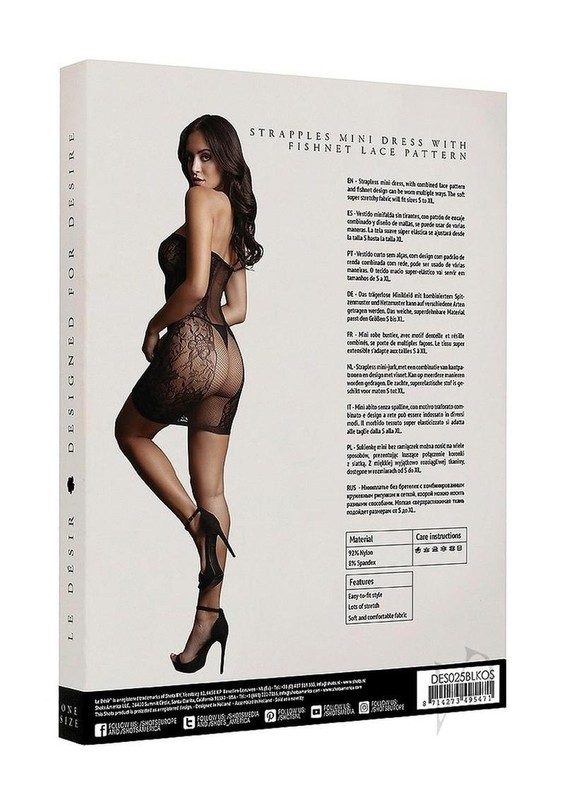 Le Desir Strapless Mini Dress - O/S - Black gallery
