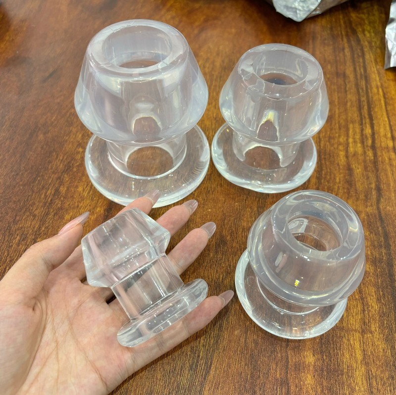 Hollow Anal Plug Dilator Expansion Tunnel Butt Plug Ass Anal Vaginal Sex Toys US gallery