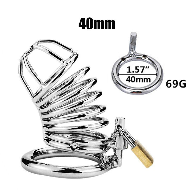 Chastity Belt Penis Cock Ring Sleeve Lock Cage Male Sex Toys for Men 40/45/50mm