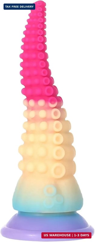 Tentacle Dildo Fantasy Octopus Sex Toys with Strong Suction Cup, Liquid Silicone