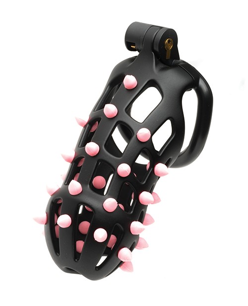 Sport F*cker Cellmate FlexiSpike Chastity Cage - Black/Pink gallery