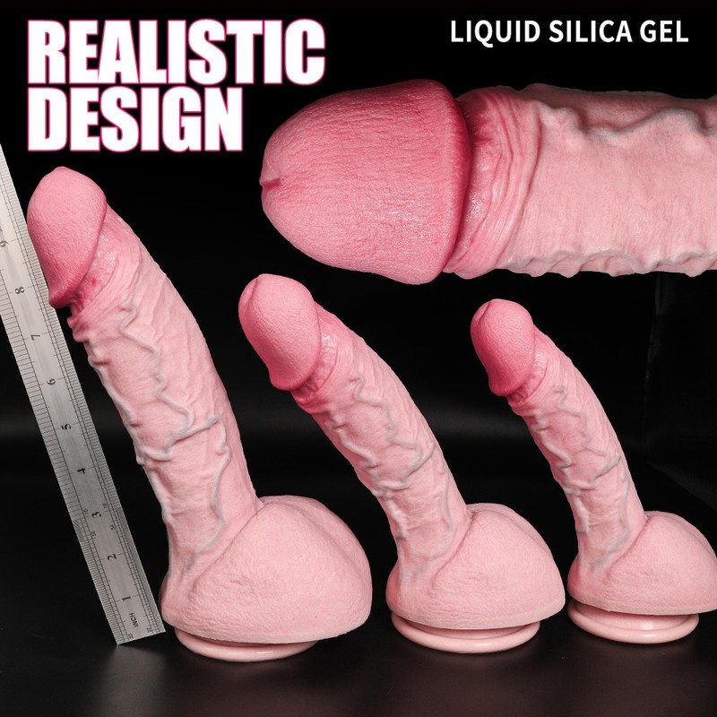 XXL Big Dildo Realistic Slicone Thick Dong Penis Suction Cup Anal Vagina Sex Toy gallery
