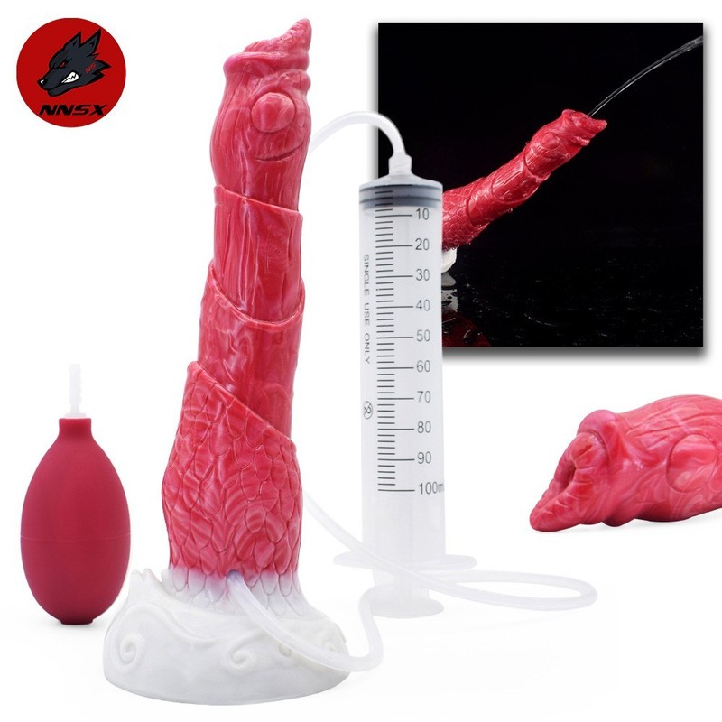 Fantasy SQUIRTING Cock Ejaculating Dildo Silicone Dick Dong Suction Cup Sex Toy