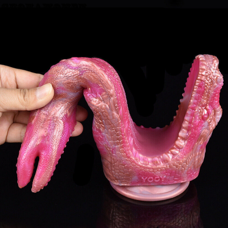Huge Wide Penis Double-ended Dildo Anal Dong Sucker Adult Masturbator Sex Toy gallery