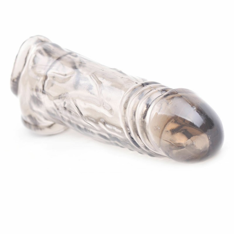 Extra 1 1/4" Penis Extender Sleeve with Ball Loop, Reusable Condom 20% Girth, 7" gallery