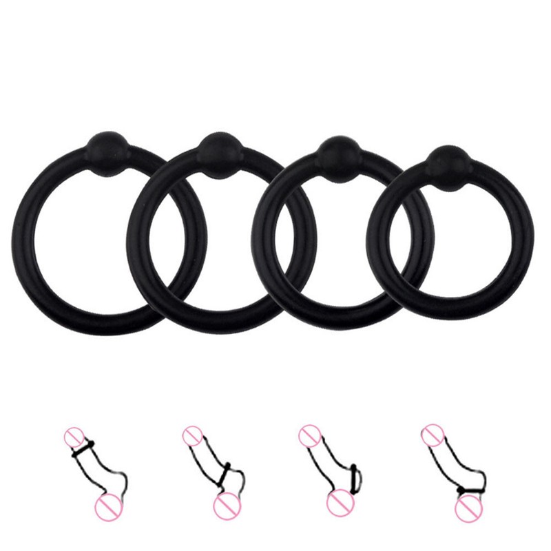 4 PC Set Cock Ring Penis Enhancer Prolong Delay Sex Toy For Men+ ⇓ gallery