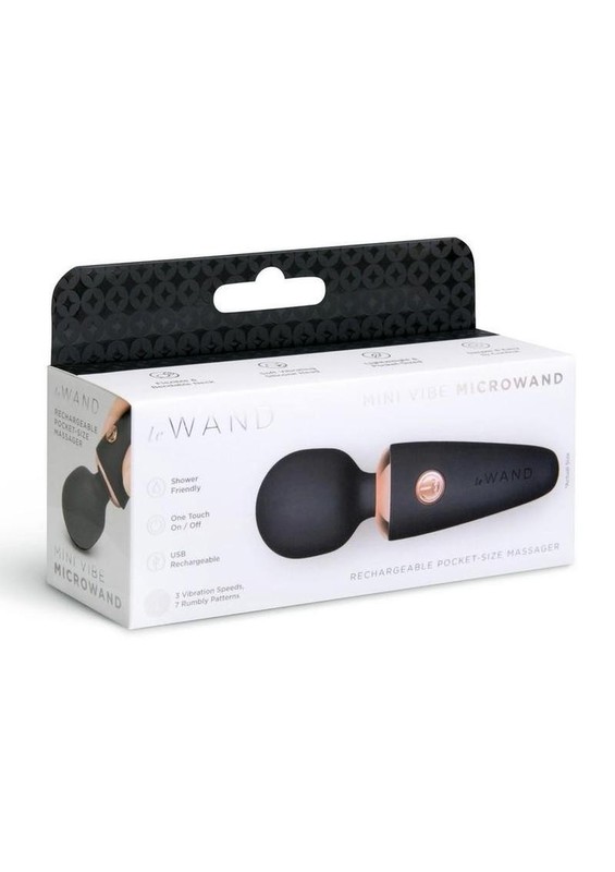 Le Wand Mini Micro Silicone Wand – Black